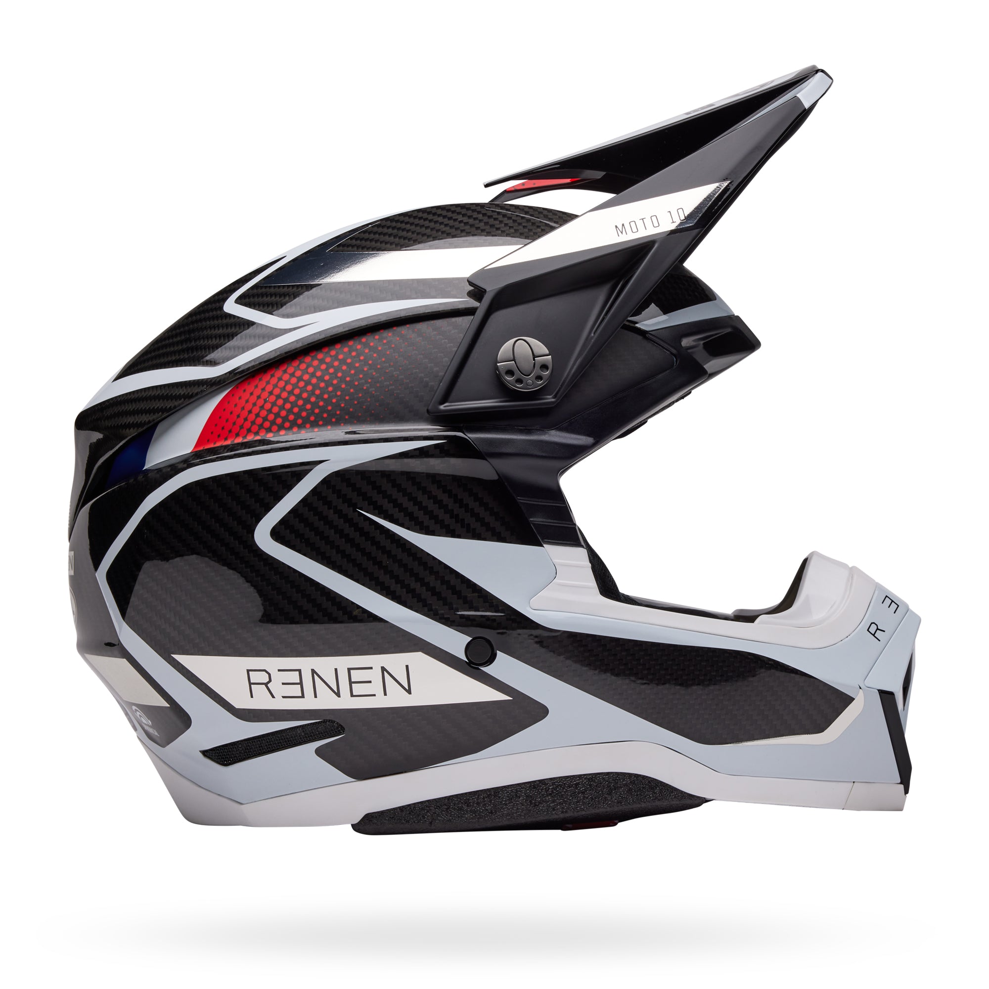 The Front Runner PS MOTO-10 SPHR RN RAYCON M/G BK/WH S Dirt Helmets 7163708